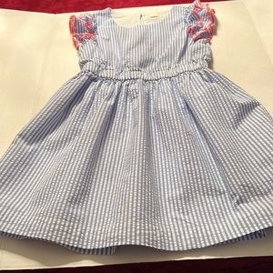 Crewcuts Girls Seersucker Dress-EUC